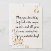 Mooie eenhoorn verjaardagskaart kaart (Achterkant)