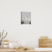 Mooie Eenhoorn Veulen in badkuip Poster (Keuken)