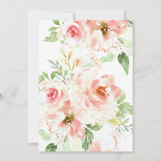 Mooie Eenhoorn Waterverf Bloemen Baby shower Kaart (Achterkant)