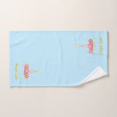 Mooie eenhoornkop op pastelkleuren bad handdoek (Handdoek)