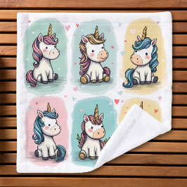 Mooie Eenhoring Doodles Washandje