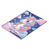 Mooie Eenhoring Notitieboek – Bewerkbare Naam (Linkerzijde)