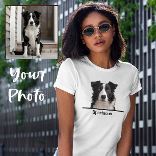 Mooie Eenvoudige Aangepaste Huisdier Portret Hond T-shirt