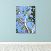 Mooie eenvoudige boom- en hemelwandkunst canvas afdruk (Insitu (Houten vloer))