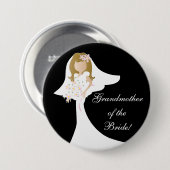 Mooie, eenvoudige en mooie Bridal Party Ronde Button 7,6 Cm (Voorkant /achterkant)