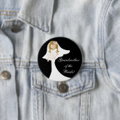 Mooie, eenvoudige en mooie Bridal Party Ronde Button 7,6 Cm (In situ)