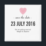 Mooie & Eenvoudige Huwelijk sparen de Datummagneet Magneet<br><div class="desc">Mooie en eenvoudige bruiloft "Save The Date" ontwerp met kant hart en aangepaste namen,  datum,  locatie en teksten. Eenvoudig te personaliseren en volledig aanpasbaar. Bestel vandaag nog en maak indruk op uw familie en vrienden met dit unieke ontwerp!</div>