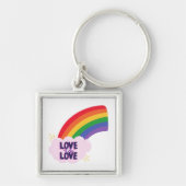 Mooie eenvoudige minimale liefde is liefde trots sleutelhanger (Voorkant)