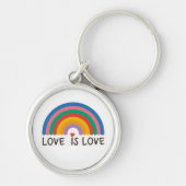 Mooie eenvoudige minimale liefde is liefde trots sleutelhanger (Voorkant)