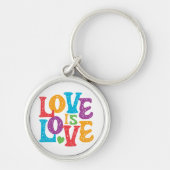 Mooie eenvoudige minimale liefde is liefde trots sleutelhanger (Voorkant)