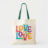 Mooie eenvoudige minimale liefde is liefde trots tote bag (Voorkant)