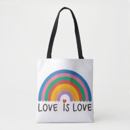 Mooie eenvoudige minimale liefde is liefde trots tote bag