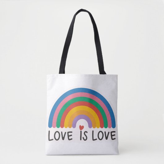 Mooie eenvoudige minimale liefde is liefde trots tote bag (Voorkant)