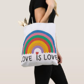 Mooie eenvoudige minimale liefde is liefde trots tote bag (Dichtbij)