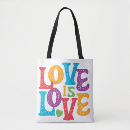 Mooie eenvoudige minimale liefde is liefde trots tote bag