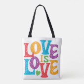 Mooie eenvoudige minimale liefde is liefde trots tote bag (Achterkant)