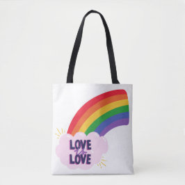 Mooie eenvoudige minimale liefde is liefde trots tote bag