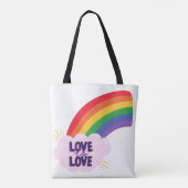 Mooie eenvoudige minimale liefde is liefde trots tote bag (Achterkant)