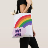 Mooie eenvoudige minimale liefde is liefde trots tote bag (Dichtbij)