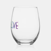 Mooie eenvoudige minimale liefde is liefde trots wijnglas zonder voet (Links)