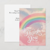 Mooie eenvoudige regenboog en wolken bedankkaart (Voorkant / Achterkant)