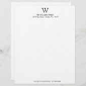 Mooie, eenvoudige schrijfkunst briefhoofd (Voorkant / Achterkant)