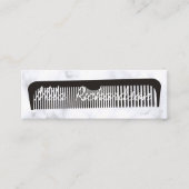 Mooie, eenvoudige witte stijl voor alle kappers mini visitekaartje (Voorkant)