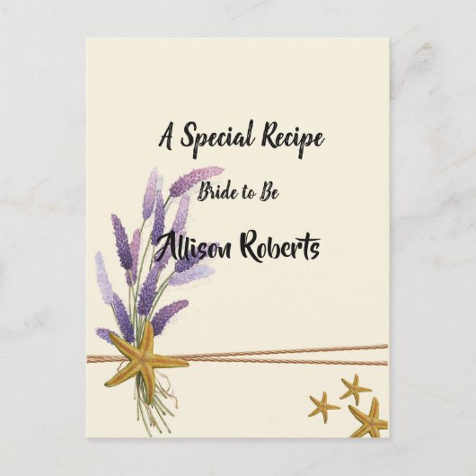 mooie Eenvoudige zeester Bruidsdiner Briefkaart (Voorkant)