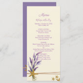 mooie Eenvoudige zeester Trouwmenu Programmakaart (Voorkant / Achterkant)