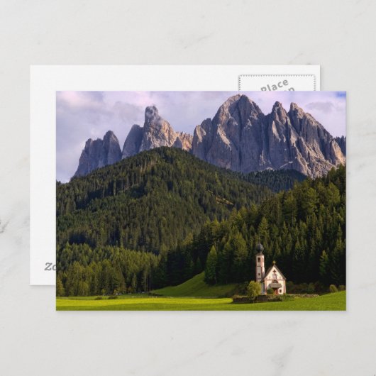 Mooie eenzame kerk, Rainui 2 genaamd Briefkaart (Voorkant / Achterkant)