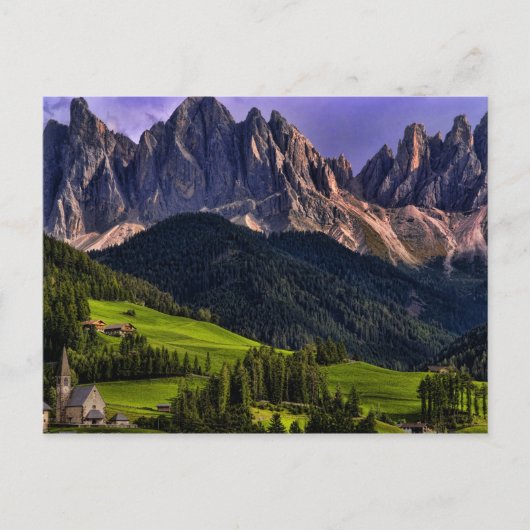 Mooie eenzame kerk St. Maddalena Briefkaart (Voorkant)