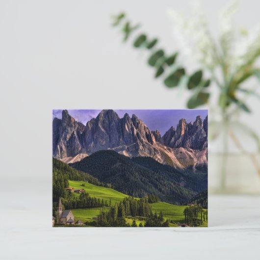 Mooie eenzame kerk St. Maddalena Briefkaart (Staand voorkant)