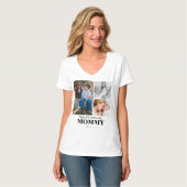 mooie eerste moedersdag 3-foto-collageplaquette t-shirt (Voorkant volledig)