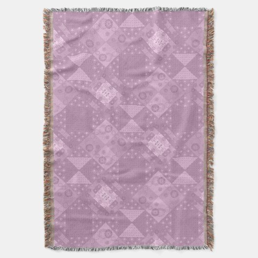 mooie effen traditionele lila patchwork deken (Voorkant Verticaal)
