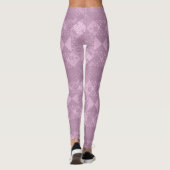 mooie effen traditionele lila patchwork leggings (Achterkant)