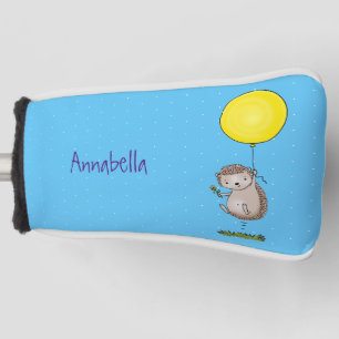 Mooie egel en ballon cartoonpatroon golfheadcover