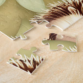 Mooie Egel Herfstbladeren Patroon Legpuzzel (Zijkant)