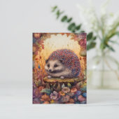 Mooie egel in het Forest Art Briefkaart (Staand voorkant)