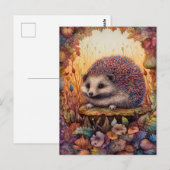 Mooie egel in het Forest Art Briefkaart (Voorkant / Achterkant)