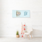 Mooie egel met lantaarn verjaardag spandoek (Insitu)