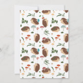 Mooie Egel Paddenstoel Bos Dieren Kinderen Bedankkaart (Achterkant)