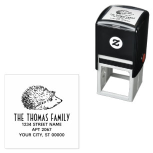 Mooie Egelnamenaanhefadres Zelfinktende Stempel