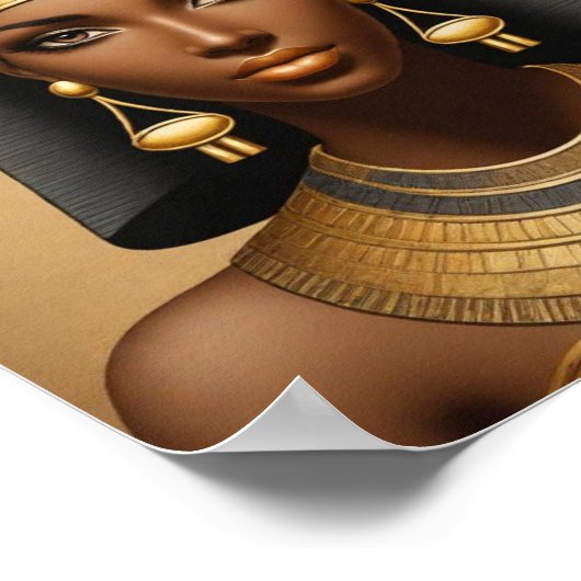 Mooie Egyptische koningin Poster (Hoek)