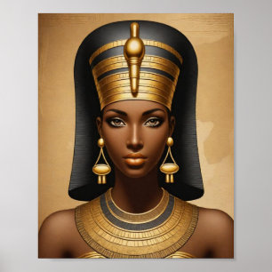 Mooie Egyptische koningin Poster