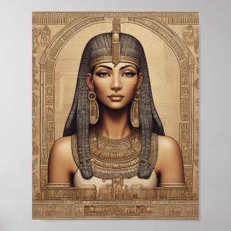 Mooie Egyptische koningin Poster
