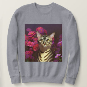 Mooie Egyptische Mau Cat in een nachttuin Trui