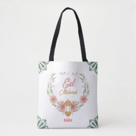Mooie Eid Mubarak |Ramadan Bloemen Met Lamp Tote Bag