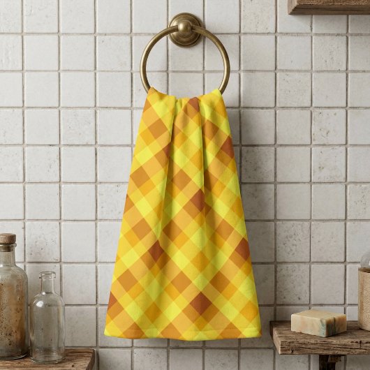 Mooie eigeelgele karokende handdoek