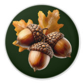 Mooie eikels eikenbladeren   keramische knop (Voorkant)