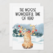 Mooie Eland Kerstvakantie Kerstmis Feestdagenkaart (Voorkant / Achterkant)